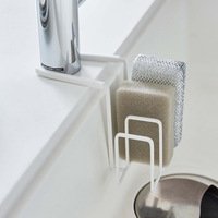 Étagère de rangement pour robinet de cuisine pour éponge à récurer, égouttoir à vaisselle en métal à un niveau