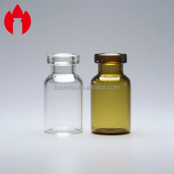 2ml açık veya Amber eczane borosilikat tübüler cam şişe flakon