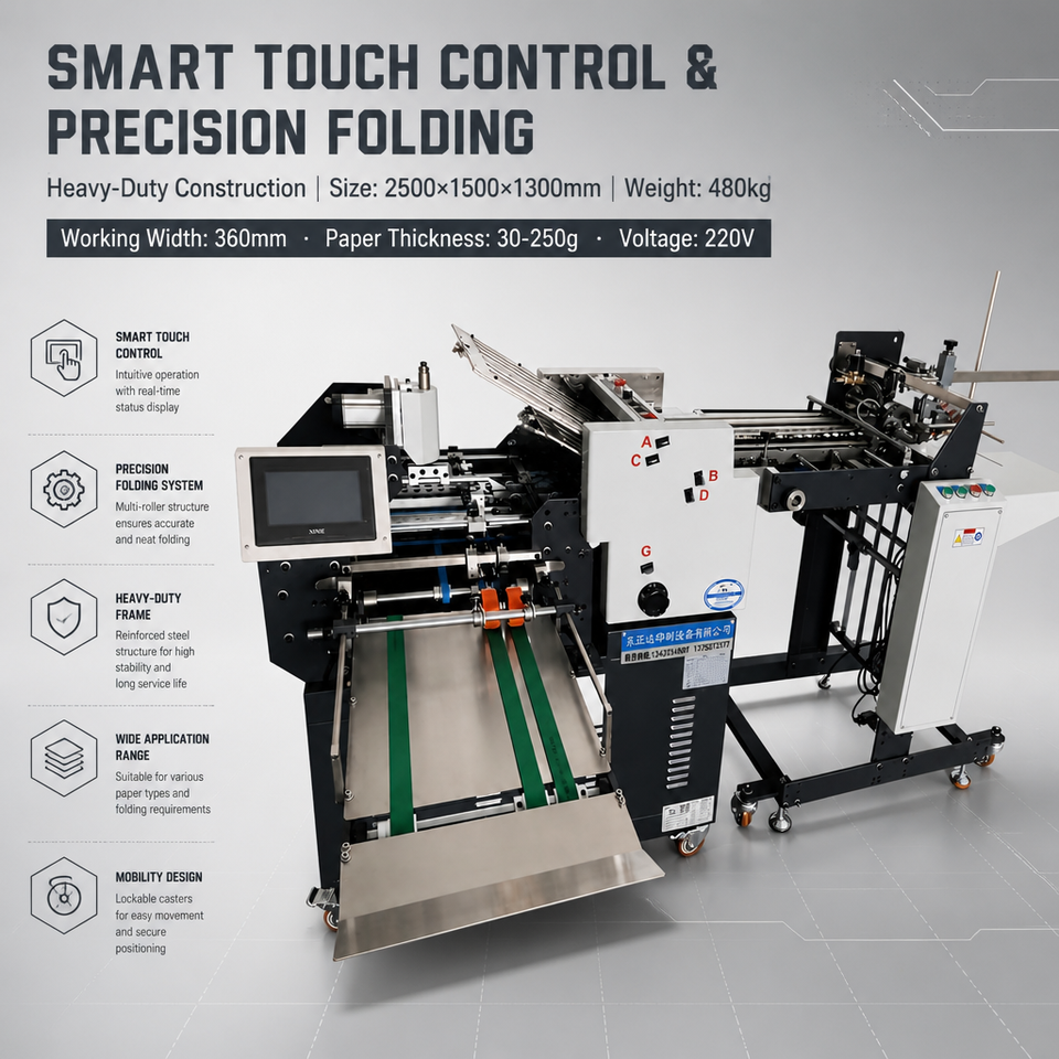 Paper Folding Machine for Printing Papermaking 360mm Automatic 200m/min ...