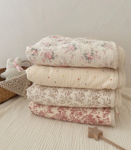 Plhan thân thiện với môi trường Vườn Ươm bé Swaddle Chăn siêu mềm bông gạc Muslin Sherpa lông cừu phía trước cho mùa đông-Bộ đồ Giường trẻ em mới - Product Image 5