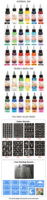Kit de pochoir de tatouage d'art corporel de nouveauté de vente chaude pour le tatouage au henné des enfants