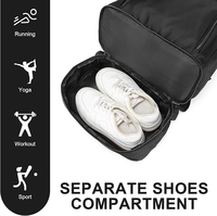 Sac à dos de sport d'extérieur léger pour hommes, sac de sport imperméable avec fonction de charge USB, sac de voyage avec compartiment à chaussures
