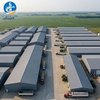Structure en acier préfabriquée à grande portée, kit de construction de hangar métallique pour entrepôt, atelier, ferme