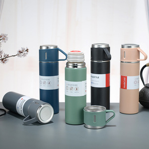 Ensemble de thermos en acier inoxydable 304 avec logo personnalisé OEM, 500 ml, bouteille isotherme à double paroi, boîte cadeau pour cadeaux d'entreprise - Product Image 5