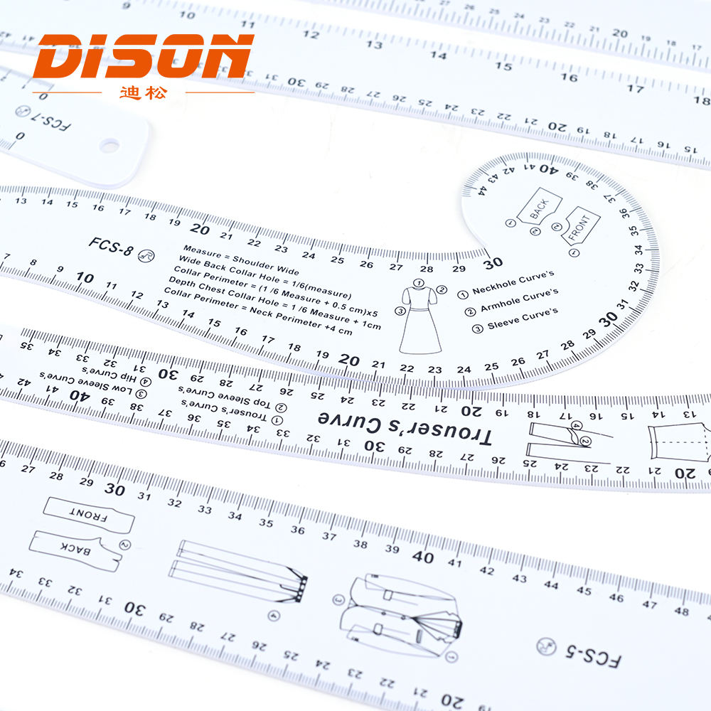 Set 10 Righelli Per Cucito Francesi Curvi - Per Sartoria, Designer E Principianti (9 Stili Diversi)