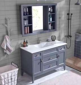 Ensemble de <span class=keywords><strong>meuble</strong></span>-lavabo mural moderne <span class=keywords><strong>pour</strong></span> salle de bain, directement de l'usine, <span class=keywords><strong>avec</strong></span> miroir et lavabo, mobilier de toilette contemporain <span class=keywords><strong>pour</strong></span> salle de bain - Product Image 2