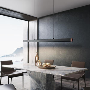 Lámpara Colgante LED Minimalista Nórdica Moderna, Diseño de Línea Única, Lámpara de Tira Larga para Restaurante, Lámparas Colgantes - Product Image 1