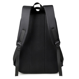 Laptop <b>Backpack</b> Men Large Capacity Water Resistant Business Travel Casual Solid Color With Laptop Compartment Shoulder <b>Straps</b> - Product Image 2