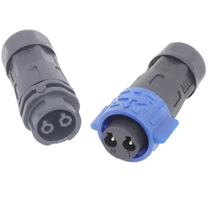 AOHUA outdoor power cable joint IP67 waterproof 2 PIN quick lock connector for led lighting
