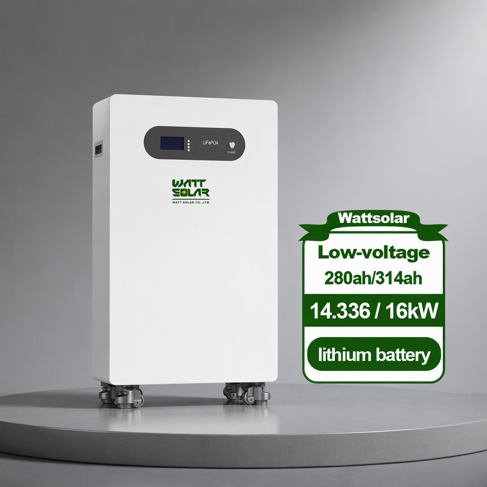 Mobile 16kWh LiFePO4 Solar Battery 51.2V 314Ah with Wheels for Deye ...