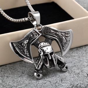 Collar con colgante de acero inoxidable, estilo punk unisex, diseño de máscara y elefante, para regalo, a juego con ropa - Product Image 2
