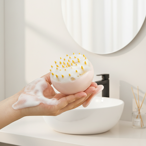 Silicone Soft Head Hair Washing <b>Brush</b> with Plastic Handle Portable Hair Washing Massage <b>Brush</b> <b>Scalp</b> Cleaning Anti-Itch <b>Brush</b> - Product Image 2