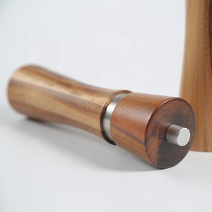 相思木盐胡椒研磨机套装木质厨房香料研磨机，具有可调节的细粗陶瓷芯 - Product Image 2