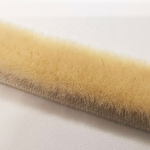 Venta al por mayor con aletas pila weatherstripping techo tiempo de beige Pantalla de ventana de tiempo de corte con tela no tejida - Product Image 3