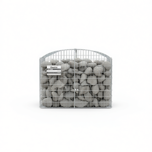 Panier Gabion Gaerco en fil de fer galvanisé argenté, conteneur en acier durable pour le stockage, lot de 4 - Product Image 1