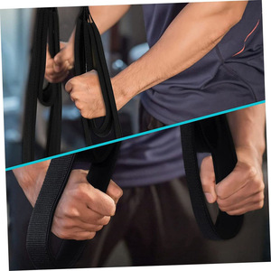 Bande de résistance double extrémité OEM en sangle polyester noire durable pour entraînement de fitness et renforcement des bras - Product Image 2