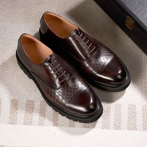 Genuine Leather Oxford Shoes Casual Wedding Formal <b>Dress</b> Shoes With Pointed Toe Lace up for All Seasons Including Summer Winter - Product Image 6