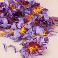 Thé de fleurs de lotus bleu séchées naturelles en vrac de Chine, extrait de lotus bleu, matière première pour thé floral de nénuphar, vente en gros directe d'usine chinoise