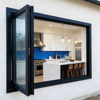 Fenêtres pliantes en aluminium insonorisées, écoénergétiques, design moderne EBON