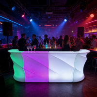 Comptoir de bar LED portable pour dropshipping – Idéal pour bars à domicile, cafés, restaurants, boîtes de nuit, événements, locations et mobilier d'extérieur