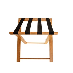 Meubles d'hôtel 5 étoiles Porte-bagages ultra-mince Pieds droits Supports de rangement et étagères Invité Caoutchouc Bois - Product Image 4