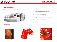 Machine de découpe et de gaufrage automatique à haute pression LONGHUA 1050D 580 TONNES de haute qualité