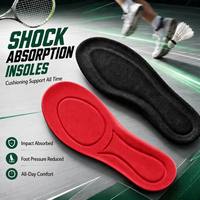 Semelles intérieures athlétiques en mousse PU confortables, absorbant les chocs, avec soutien de la voûte plantaire, souples, légères, coussinets de talon et tampons de retour d'énergie pour la gym