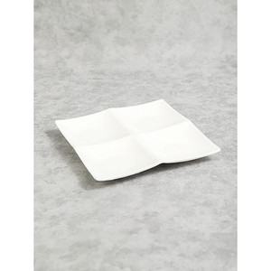 Sim quadrato bianco 4-distanziate ABS stoviglie personalizzabili modello fondo piatto stoviglie per ristoranti alberghi e feste - Product Image 1