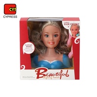 Ensemble de maquillage pour filles, 2 pièces, gamme de beauté princesse, pour poupée, jouet, tête de maquillage