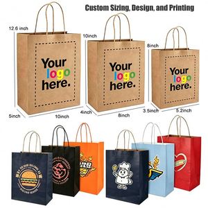 Bolsa de Papel Kraft Reciclado Ecológica Personalizada para Comida para Llevar de Restaurantes con su Logotipo - Product Image 2