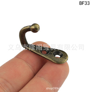 Gancho para ropa BF74 de aleación de zinc de 32 mm, pulido, para armario, gancho individual. - Product Image 2