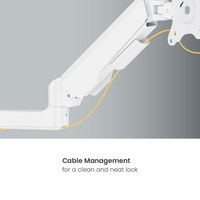 Support de moniteur à ressort mécanique monté sur poteau LDT94-C012PE 17"-40" 12kg, économique, pour écran d'ordinateur