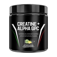 Créatine monohydrate Alpha GPC en poudre, formule personnalisée, marque privée OEM/ODM, complément alimentaire pour hommes et femmes, formule énergie et concentration.