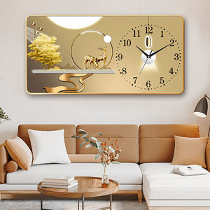 <span class=keywords><strong>Orologio</strong></span> <span class=keywords><strong>da</strong></span> Parete di Lusso per Soggiorno con Funzione Silenziosa, Cornice in PVC, Forma Rettangolare, Angoli Arrotondati, <span class=keywords><strong>Design</strong></span> Semplice, Movimento al Quarzo - Product Image 1