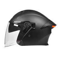 Casque de moto à visière ouverte de haute qualité avec certification DOT, éclairage LED intelligent, double visière, casque de motocross demi-visage