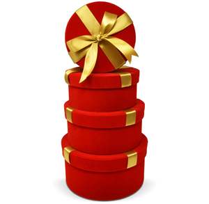 Cajas de Regalo Navideñas Portátiles, Impermeables, de Alta Gama, con Recubrimiento UV, Brillantes, de Terciopelo Rojo, con Lazo Dorado, Tapas Apilables, Decorativas para las Fiestas - Product Image 1