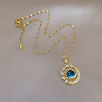 Collier exquis avec lumière de ciel étoilé et de planète, tempérament luxueux, magnifique collier avec étoiles et lune, collier polyvalent pour femmes