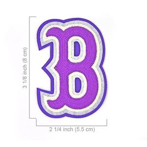 Patch de broderie Lettre B Toile à coudre Plastique PVC pour vêtements et sacs - Product Image 1