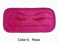 Nouveau Logo privé personnalisé Extensions de cils Salon Serviette frontale Fourniture de greffage pour les soins de beauté