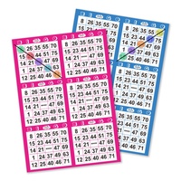 Tarjetas de Bingo Multicolores Reutilizables y Duraderas con Colores Personalizados, Papel Offset, Impresión CMYK de Alta Definición