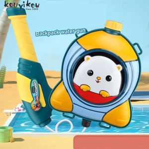 Kouyikou ปืนฉีดน้ำลายการ์ตูนกระเป๋าเป้สะพายหลังของเล่นมีจรวดพลาสติกน่ารักสำหรับเด็กความจุขนาดใหญ่สำหรับฤดูร้อน - Product Image 1