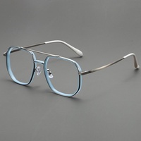 Nouvelles Montures Optiques Unisexe Double Pont 2026 à la Mode, Lunettes Photochromiques Anti-Lumière Bleue avec Verres PC, Montures Carrées