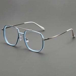 Gafas Ópticas Unisex de Doble Puente con <span class=keywords><strong>Lentes</strong></span> de PC Fotocromáticas y Anti-Luz Azul, Monturas Cuadradas, Nueva Moda 2026 - Product Image 2