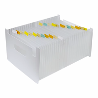 Porte-documents accordéon extensible A4 de haute qualité à 13 poches, en PP blanc, pour l'archivage de documents de format légal