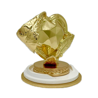 Trophées Métalliques Antiques Personnalisés Holywell, Artisanat de Fonderie, Technique de Placage Or, Finition Polie, Impression par Gravure