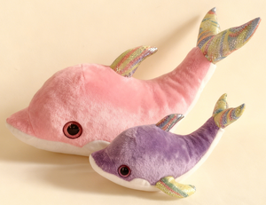 Adorables Peluches <span class=keywords><strong>de</strong></span> Delfín Brillantes con Detalles Iridiscentes en las <span class=keywords><strong>Aletas</strong></span> y las Colas para Niños, Juguetes para Abrazar - Product Image 4