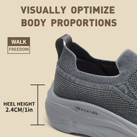 Chaussures décontractées pour hommes en maille tricotée, légères et confortables, à enfiler, avec semelle en polyuréthane, pour la marche – Vente en gros