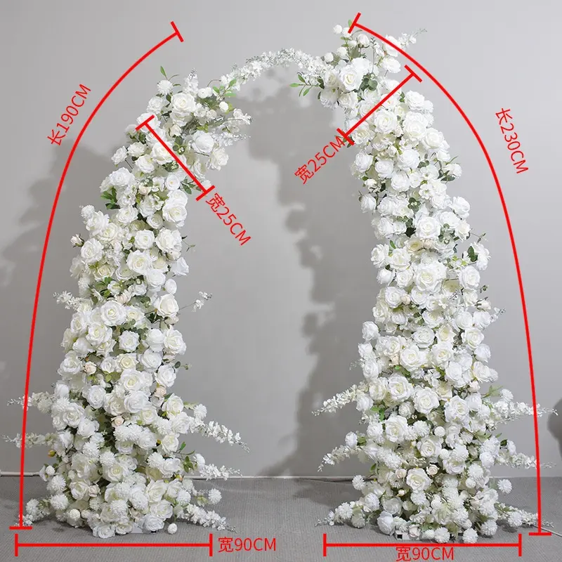 JCF366 Wedding White Flower Arch With Metal Flower Arch For Wedding Cercel Metal Arch Flower