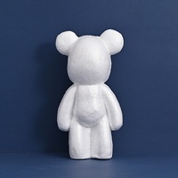 Figurine d'ours en résine écologique, modèle blanc à peindre, animal décoratif, pour Noël, DIY, graffiti, vente en gros usine