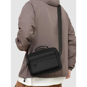 Men's Casual Crossbody Bag Simple Shoulder Tote Fashionable Business Bag with Logo Made From PU <b>Material</b> - Product Image 1